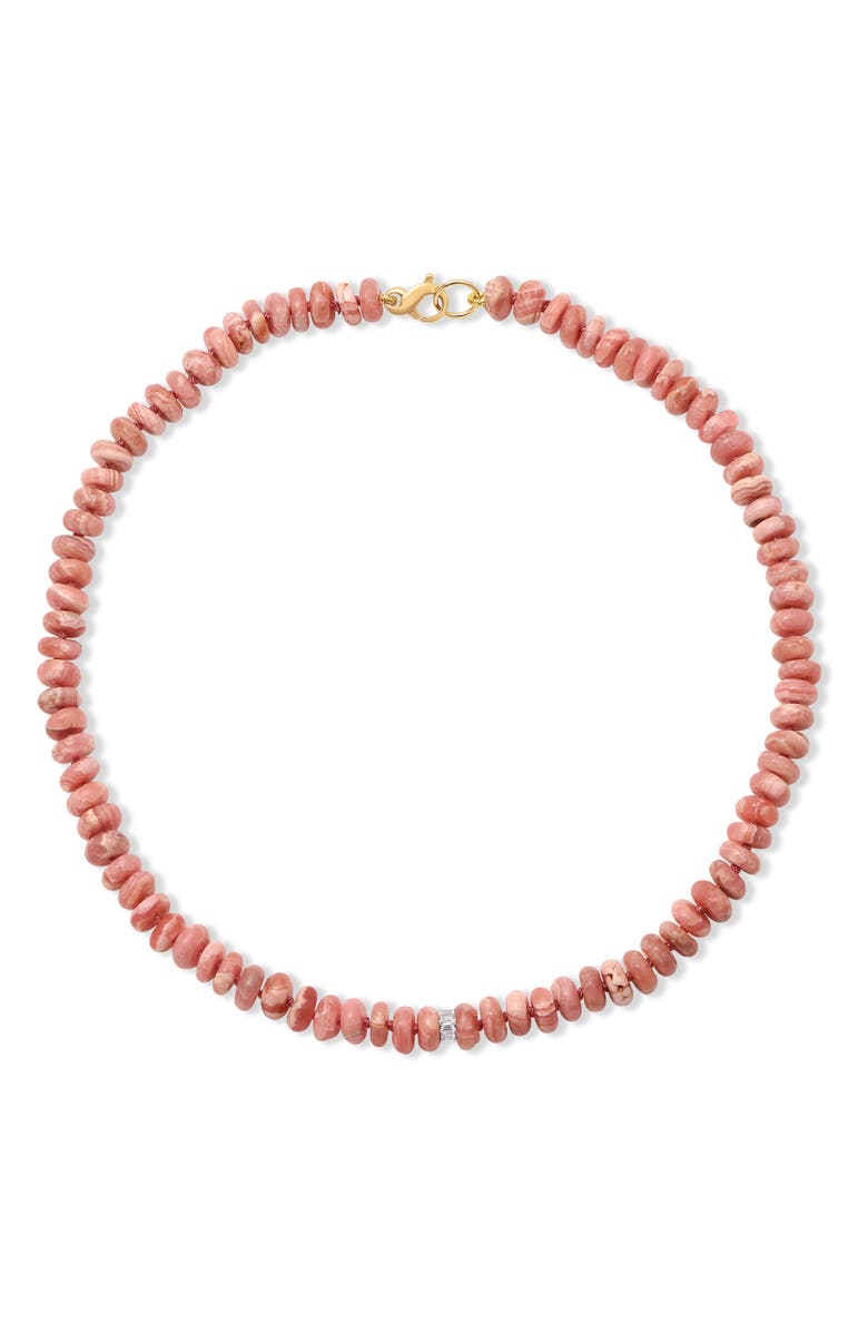 Adina Reyter Desert Rose Beaded Necklace, Main, color, Pink