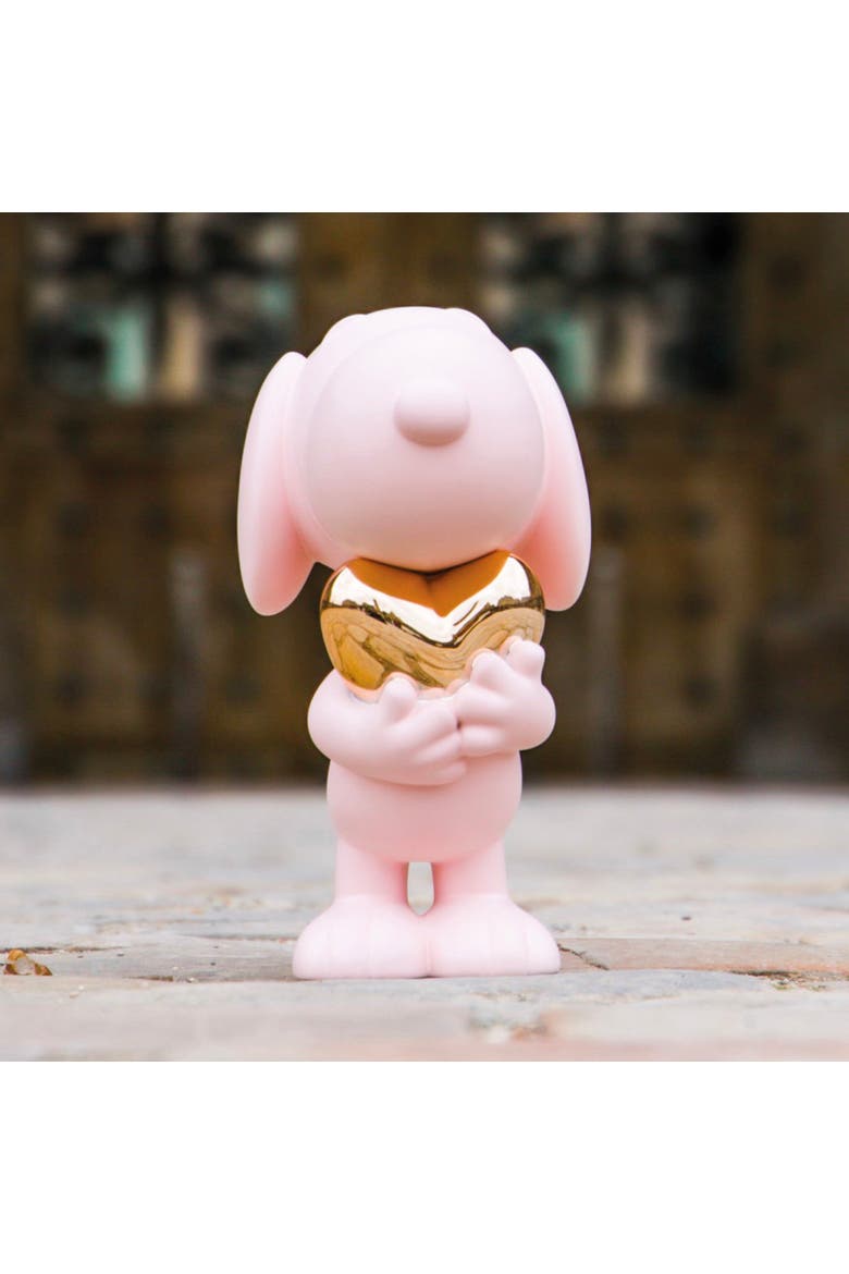 Snoopy Heart Figurine, Alternate, color, Pink / Gold