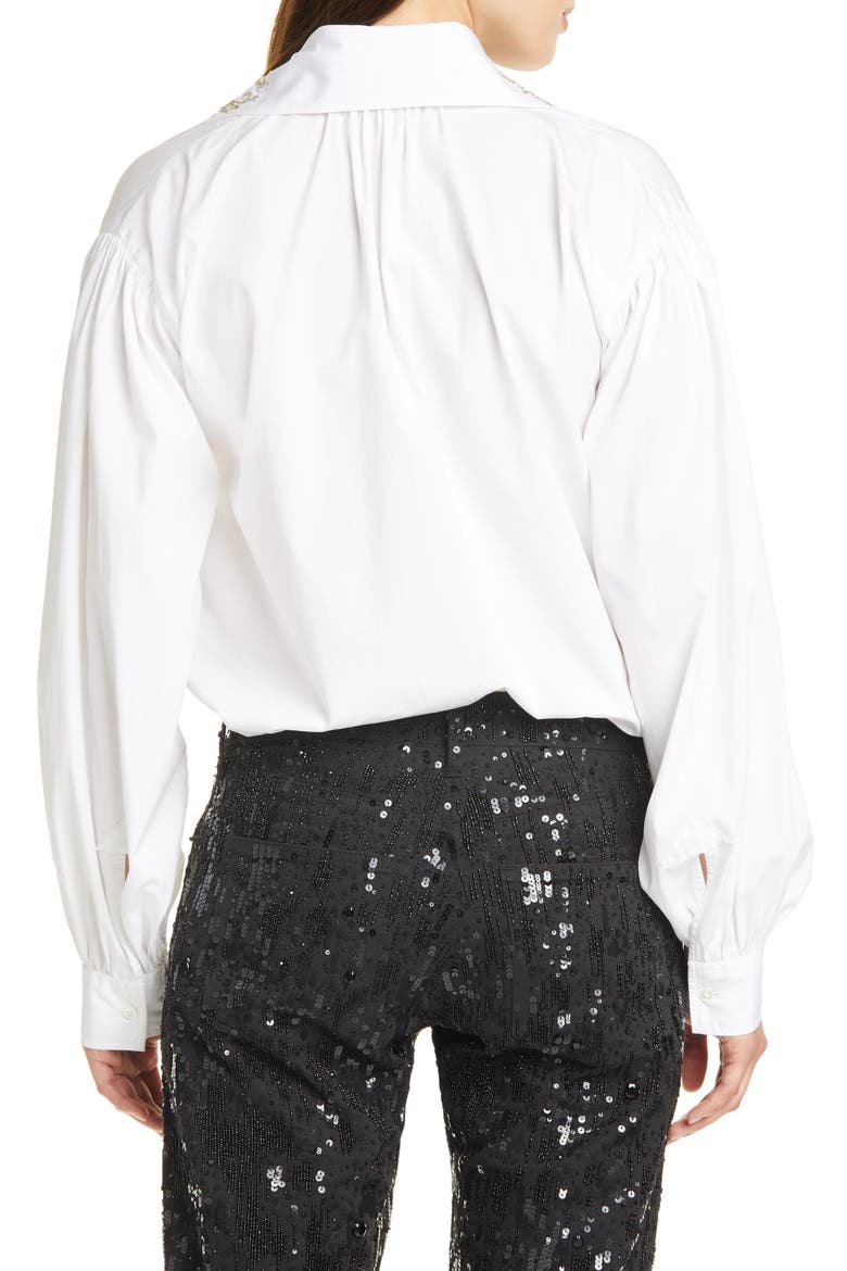 Balloon Sleeve Shirt, Alternate, color, WHITE