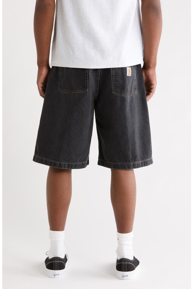 Brandon Stonewashed Loose Fit Denim Shorts, Alternate, color, BLACK (STONE WASHED)