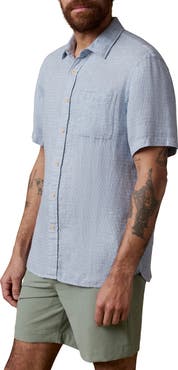 Faherty Palma Linen Short Sleeve Button-Up Shirt