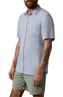 Faherty Palma Linen Short Sleeve Button-Up Shirt