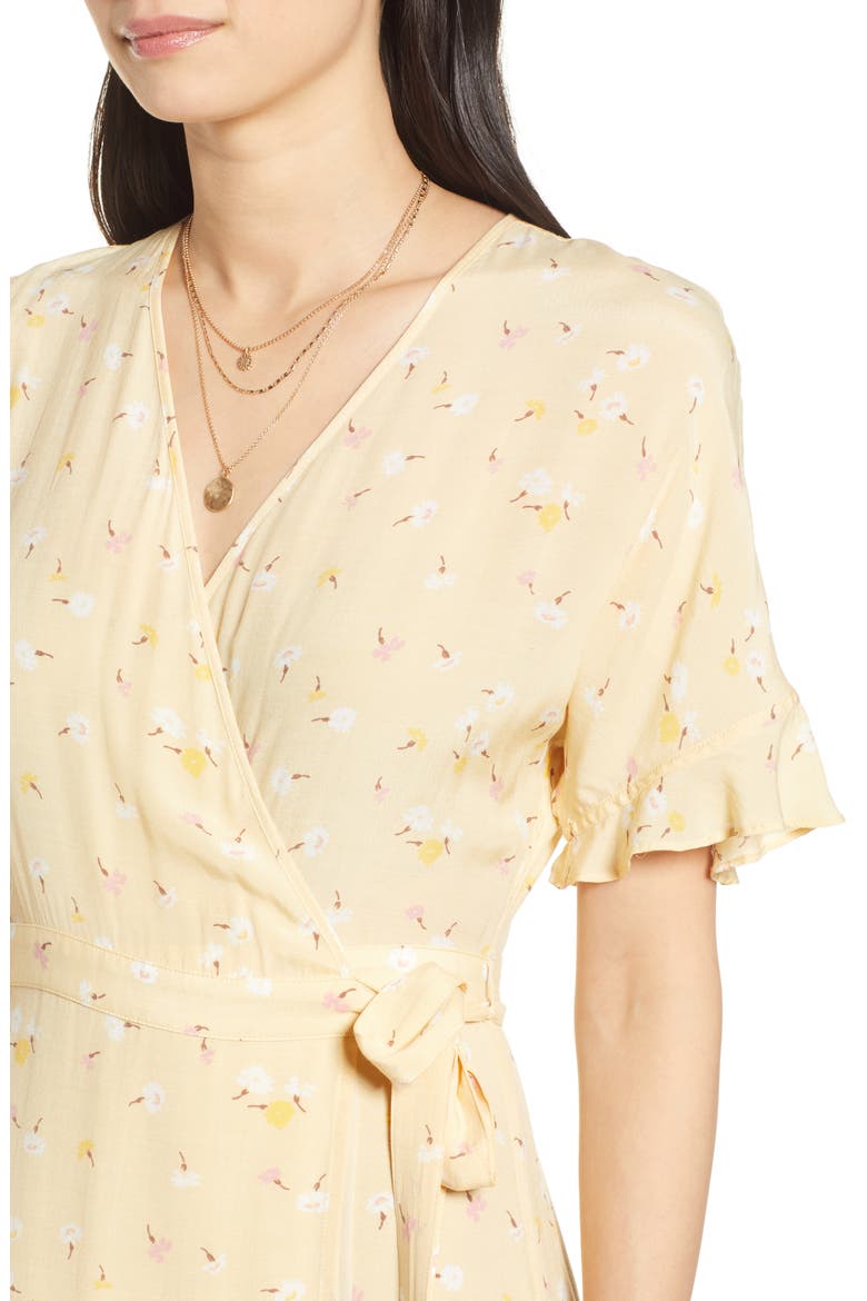 Florence Daisy Print Wrap Dress, Alternate, color, SUNNY FLORAL