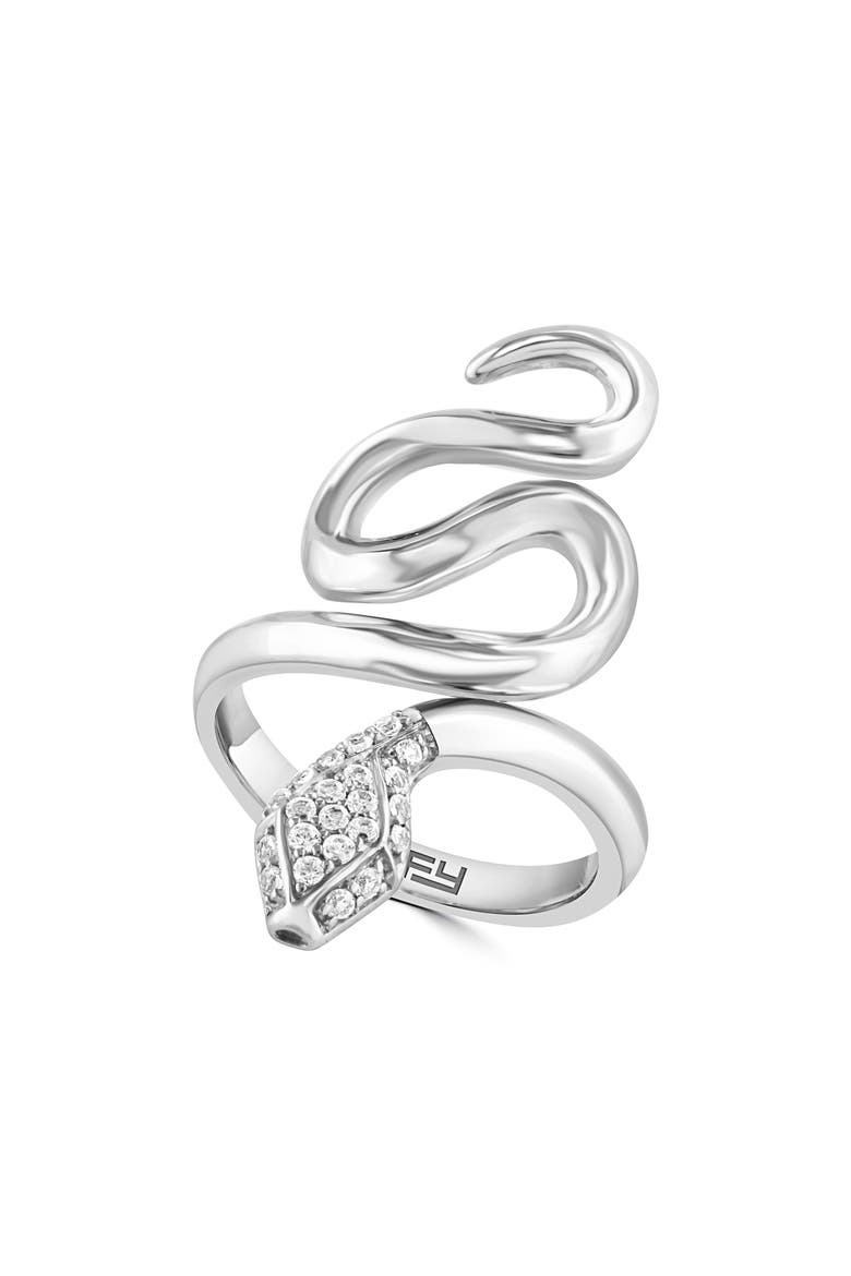 Silver White Zircon Ring, Main, color, SILVER