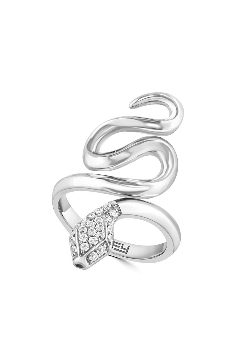 EFFY Silver White Zircon Ring, Main, color, Silver