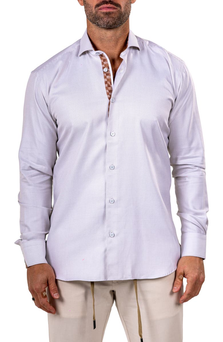 Maceoo Eins Marthy Contemporary Fit Button-Up Shirt, Main, color, 