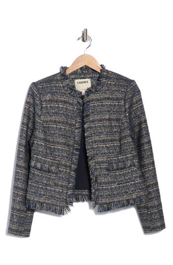 L'agence Angelina Tweed Jacket In Blue