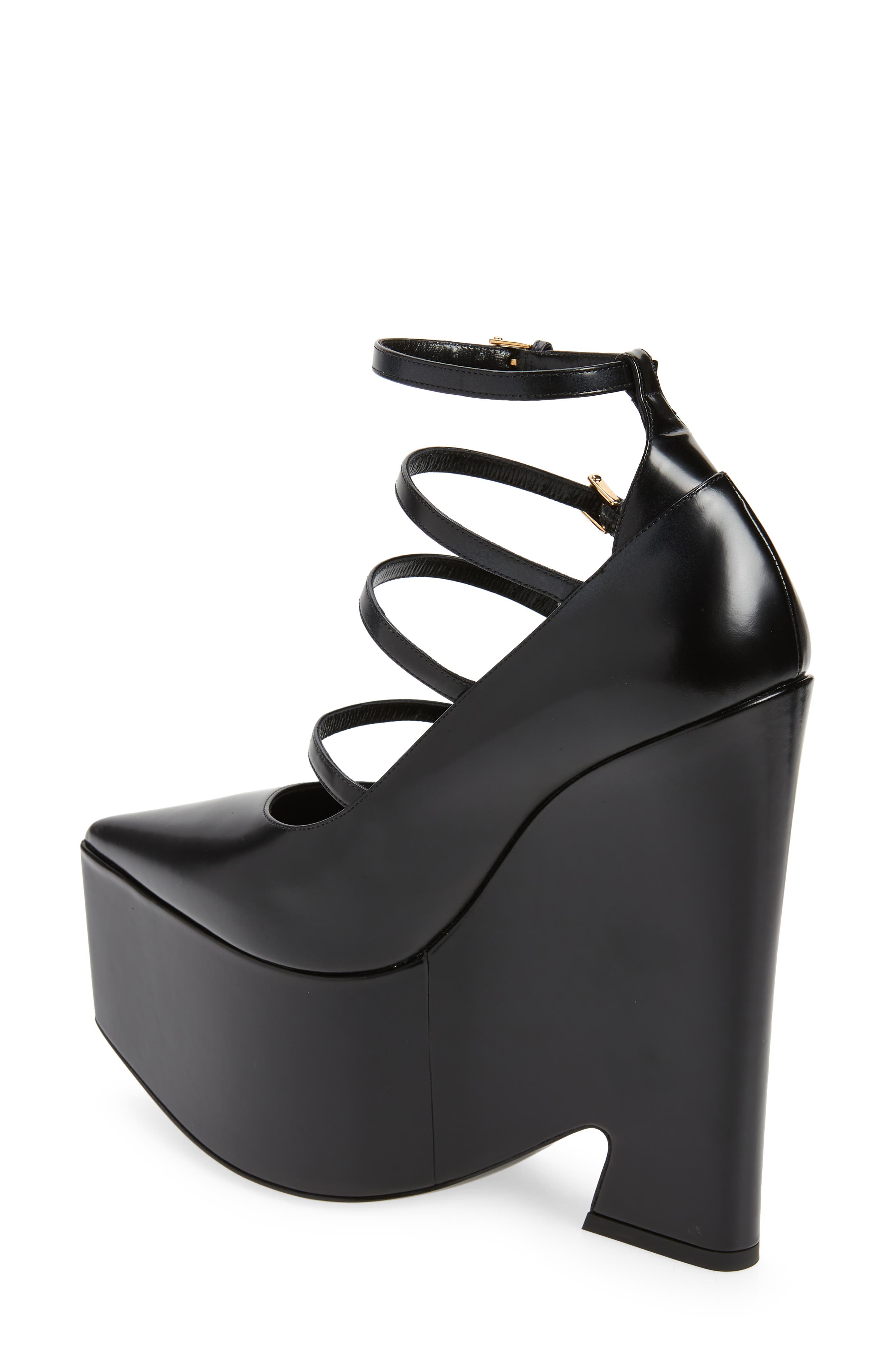 Versace Tempest Pointed Toe Platform Pump, Alternate, color, 