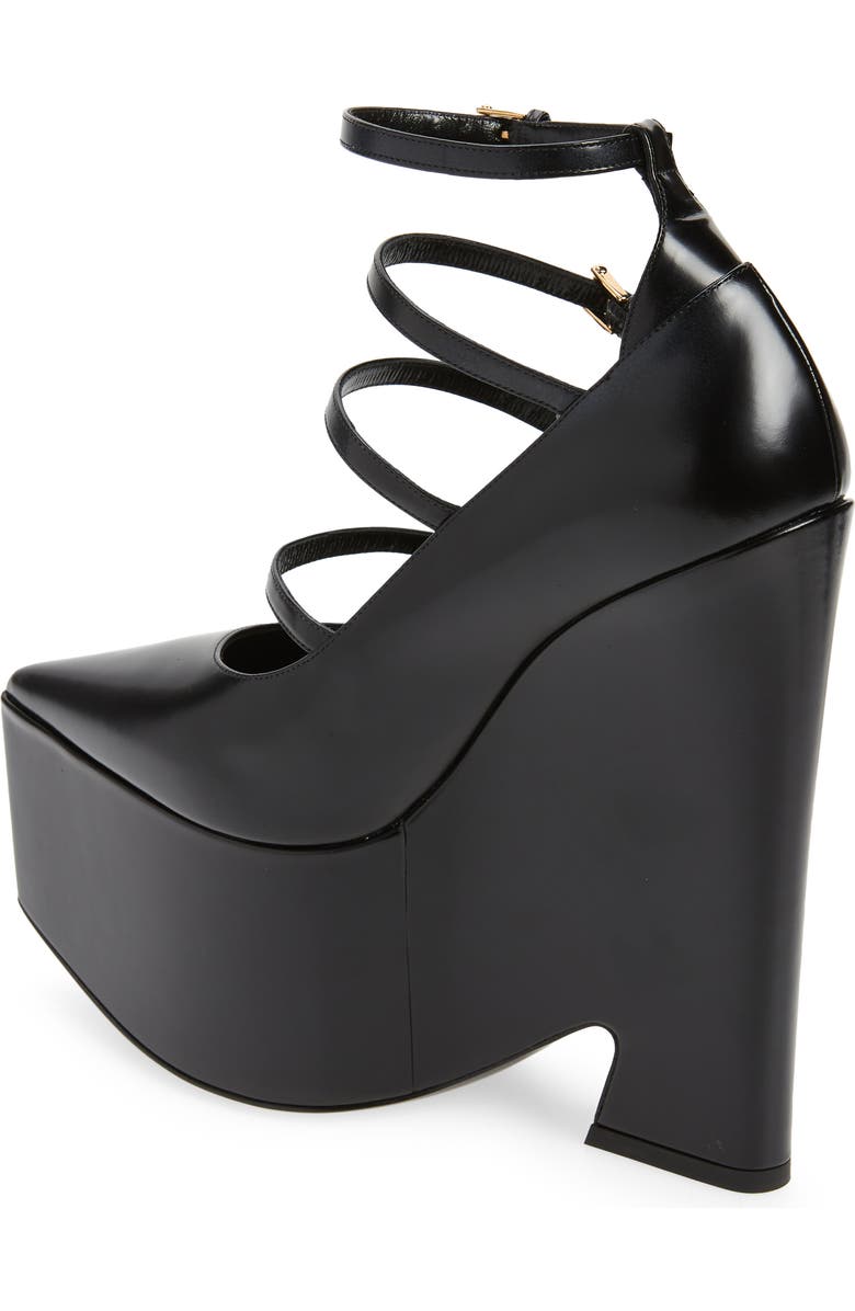 Versace Tempest Pointed Toe Platform Pump, Alternate, color,