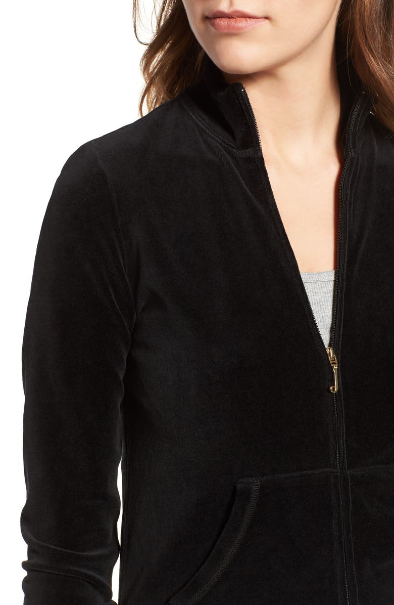 Juicy Couture Fairfax Velour Track Jacket, Alternate, color,