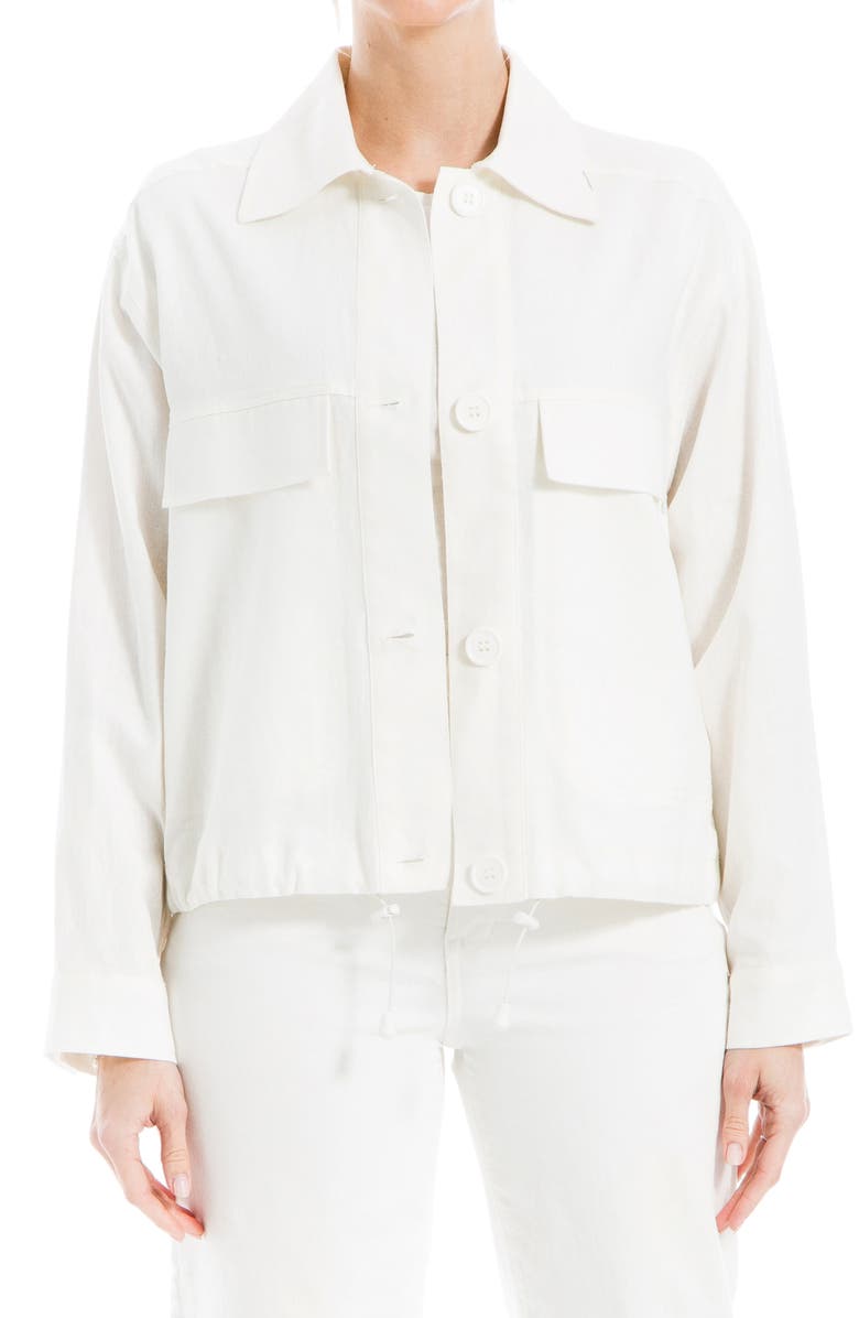MAX STUDIO Linen & Cotton Utility Jacket, Alternate, color, 