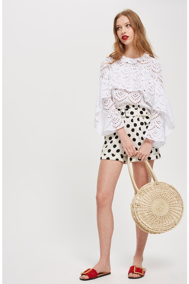 Polka Dot Shorts, Alternate, color, WHITE MULTI