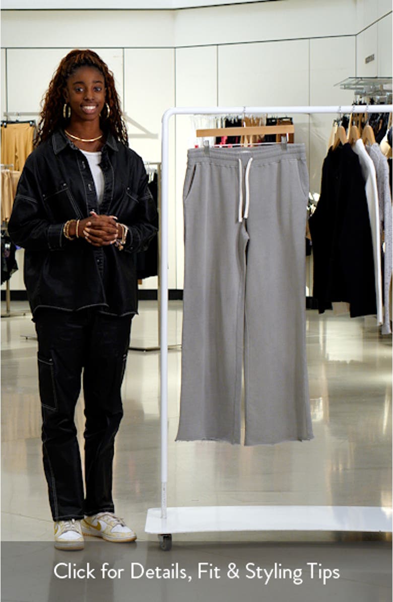 Cloud Nine Wide Leg Cotton Blend Fleece Pants, sales video thumbnail