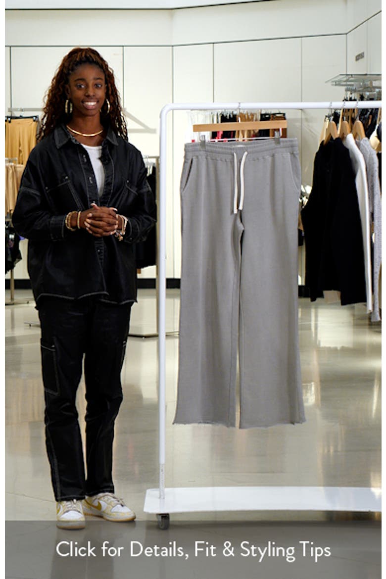 Cloud Nine Wide Leg Cotton Blend Fleece Pants video