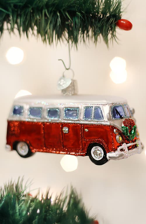 Old World Christmas Camper Van Glass Ornament In Multi
