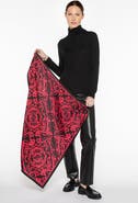 Kinross Cashmere Lace Paisley Print Scarf