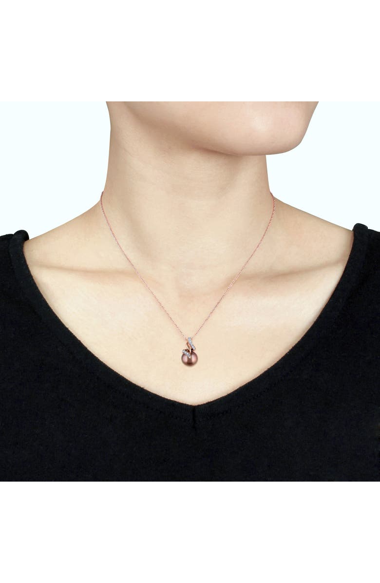 Julianna B. Diamond Pendant Necklace 10k Rose Gold, Alternate, color, 