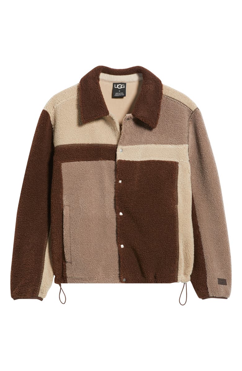 UGG<sup>®</sup> Lachlan UGGfluff Shirt Jacket, Alternate, color, Cola Multi