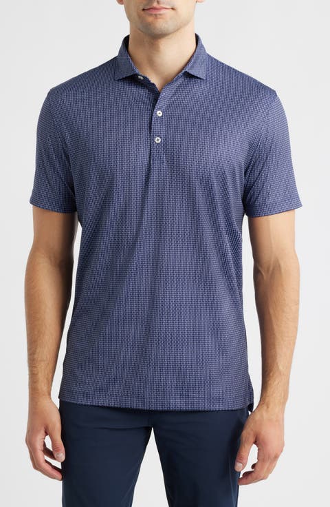 Connors Geo Print Performance Jersey Polo