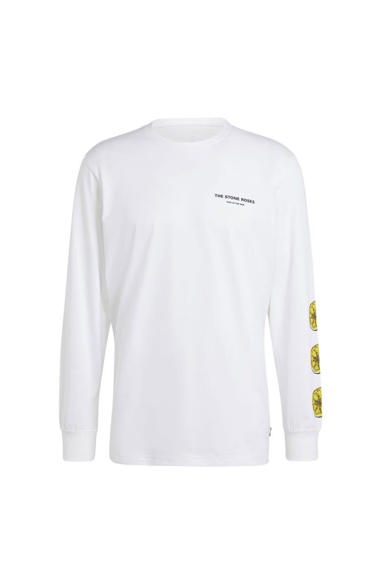 adidas Originals Men's adidas Originals White Manchester United x Stone Roses 2023/24 Long Sleeve T-Shirt, Alternate, color, 