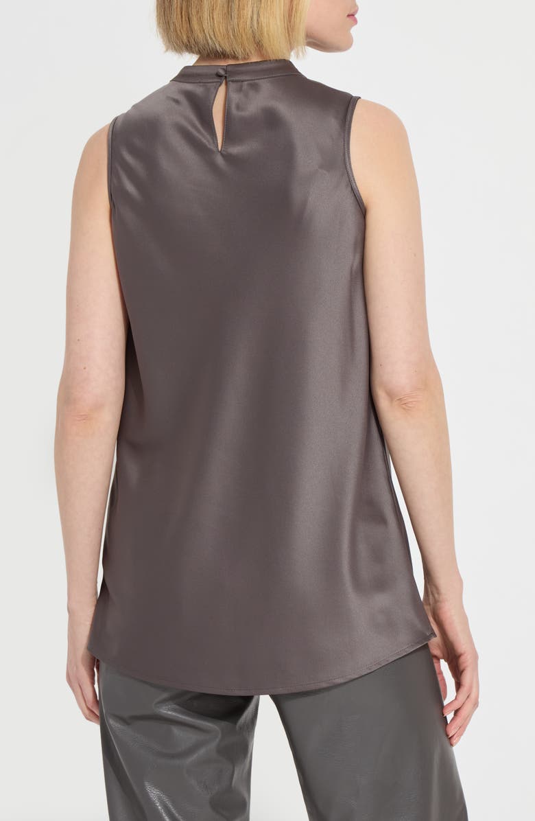 Lysse Justine Draped Mock Neck Top, Alternate, color, Gray Ash