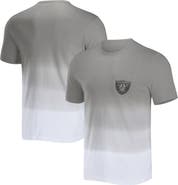 NFL X DARIUS RUCKER Men's NFL x Darius Rucker Collection by Fanatics Silver/White Las Vegas Raiders Dip Dye Pocket T-Shirt