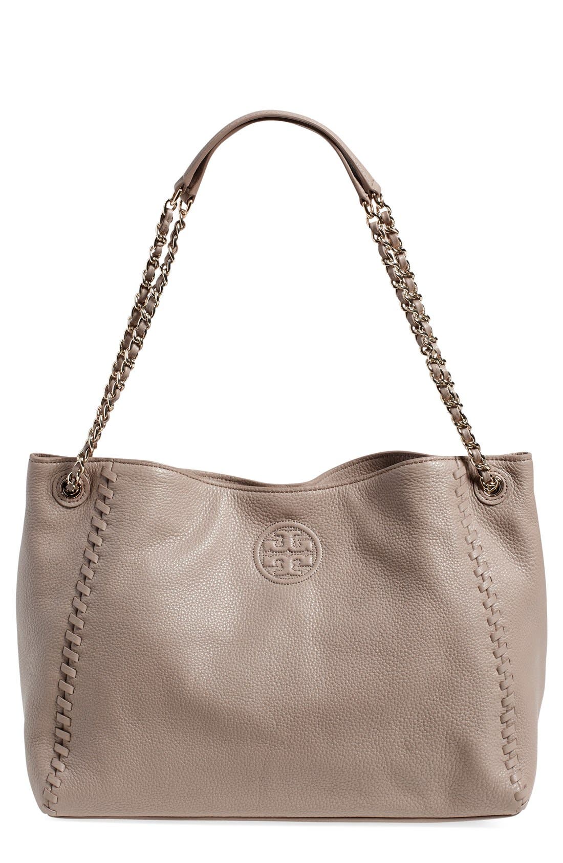 'Marion' Slouchy Shoulder Tote, Main, color, FRENCH GRAY