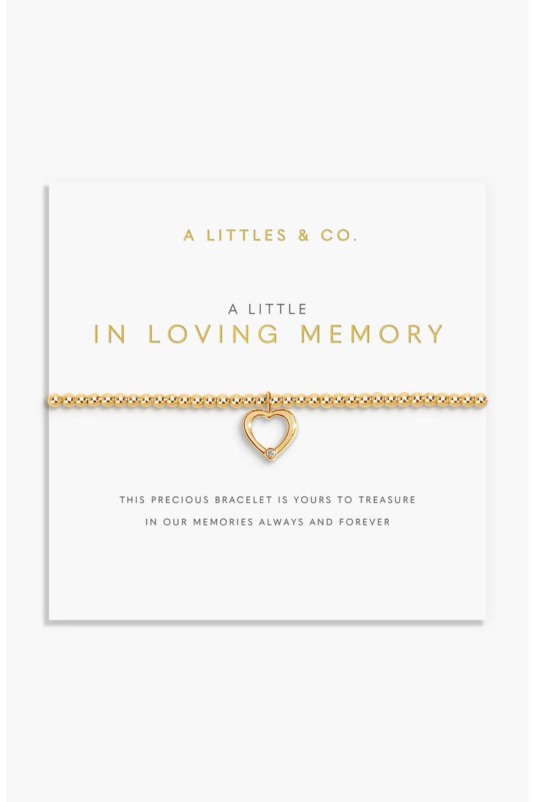 A Little 'In Loving Memory' Bracelet In Gold-Tone Plating, Main, color, Metallic Gold