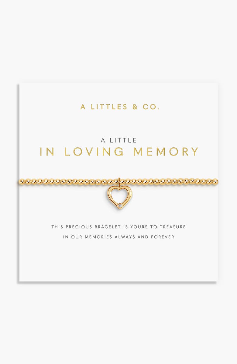 A Littles & Co A Little 'In Loving Memory' Bracelet In Gold-Tone Plating, Alternate, color, Metallic Gold
