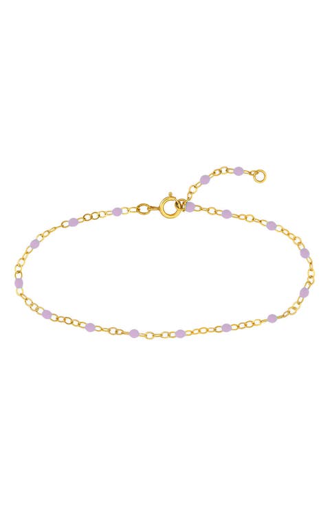 Enamel Station Chain Anklet