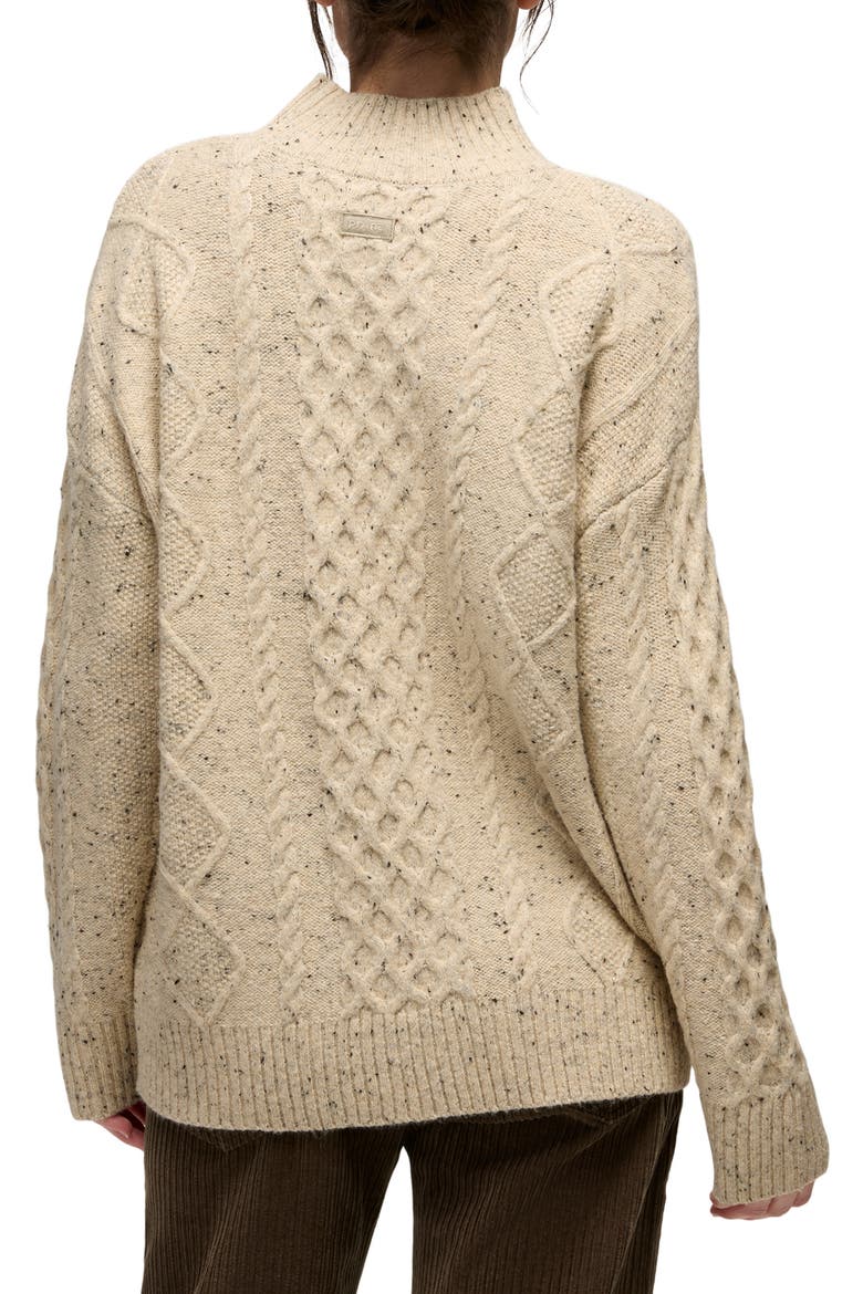 Amber Mountain Cable Sweater, Alternate, color, STONE