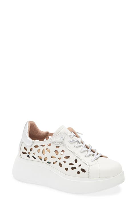 Perforated Leather Sneaker (Women)