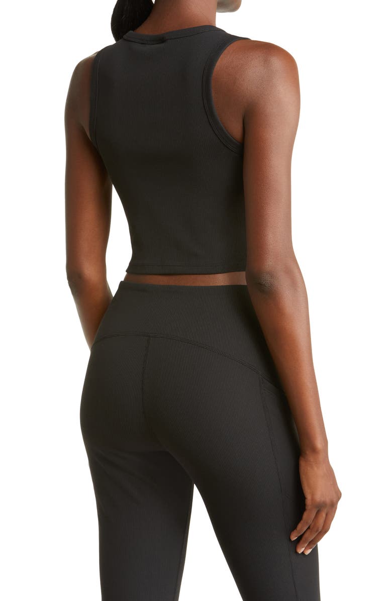 Zella Live In Meet 'N' Greet Ribbed Crop Tank Top, Alternate, color, 