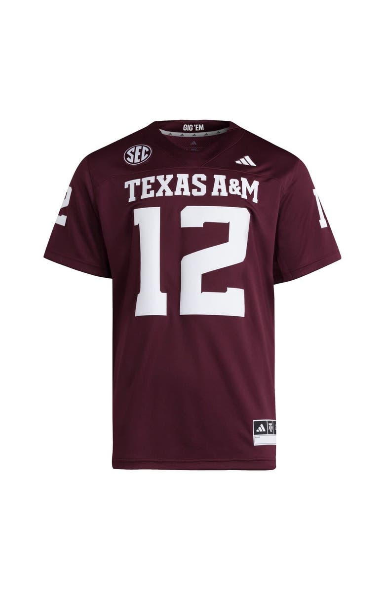 adidas Men's adidas #12 Maroon Texas A&M Aggies Premier Jersey, Alternate, color, Maroon