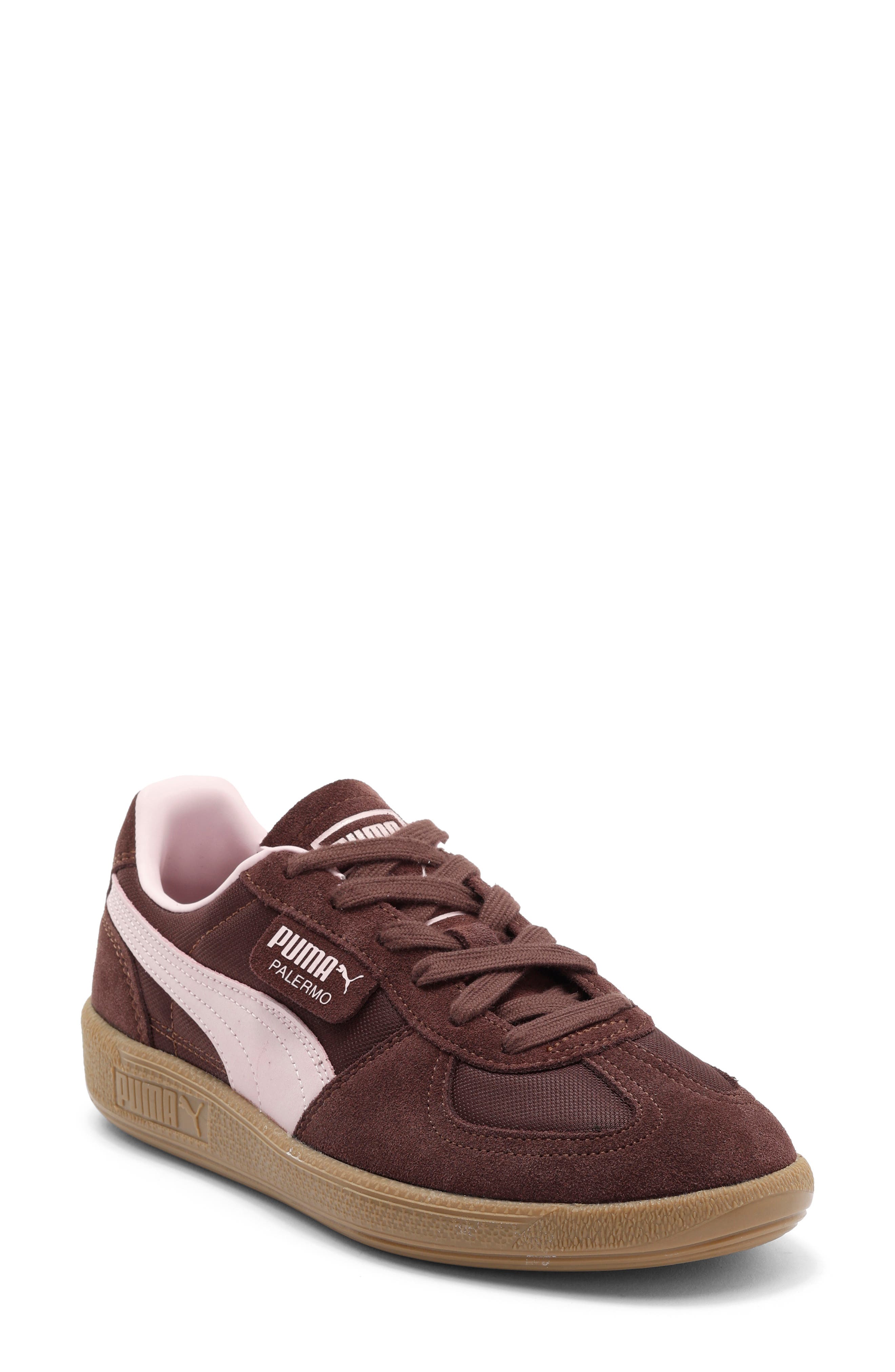 PUMA Palermo Vintage Sneaker, Main, color, Chocolate Brown/ Gum