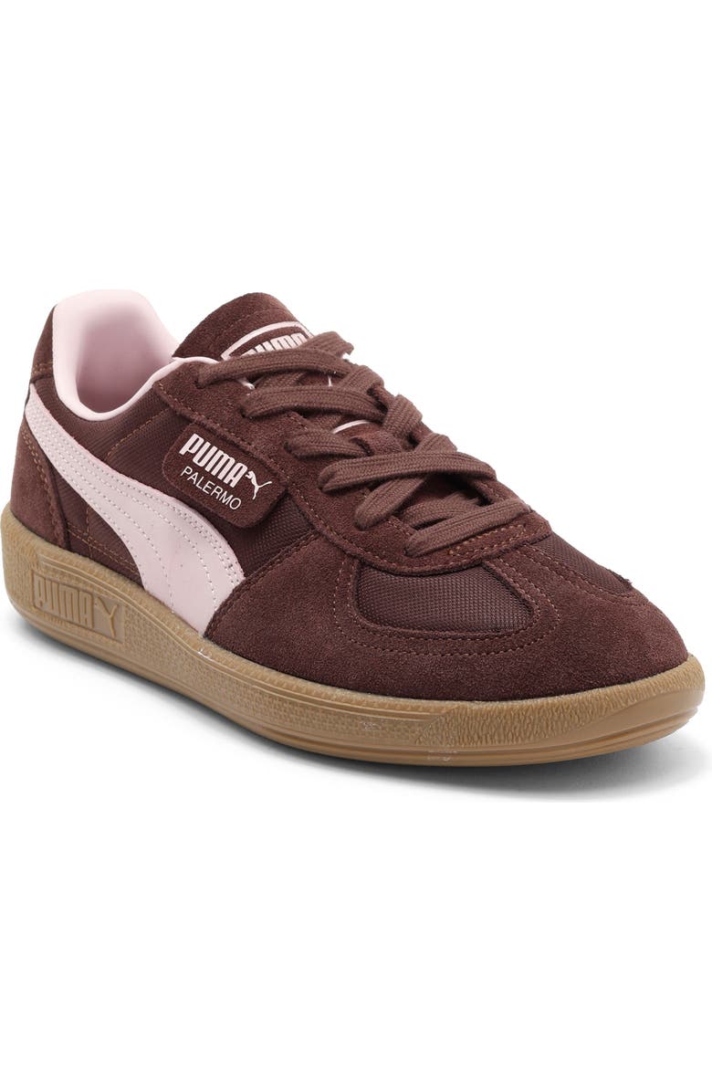 PUMA Palermo Vintage Sneaker, Main, color, Chocolate Brown/ Gum