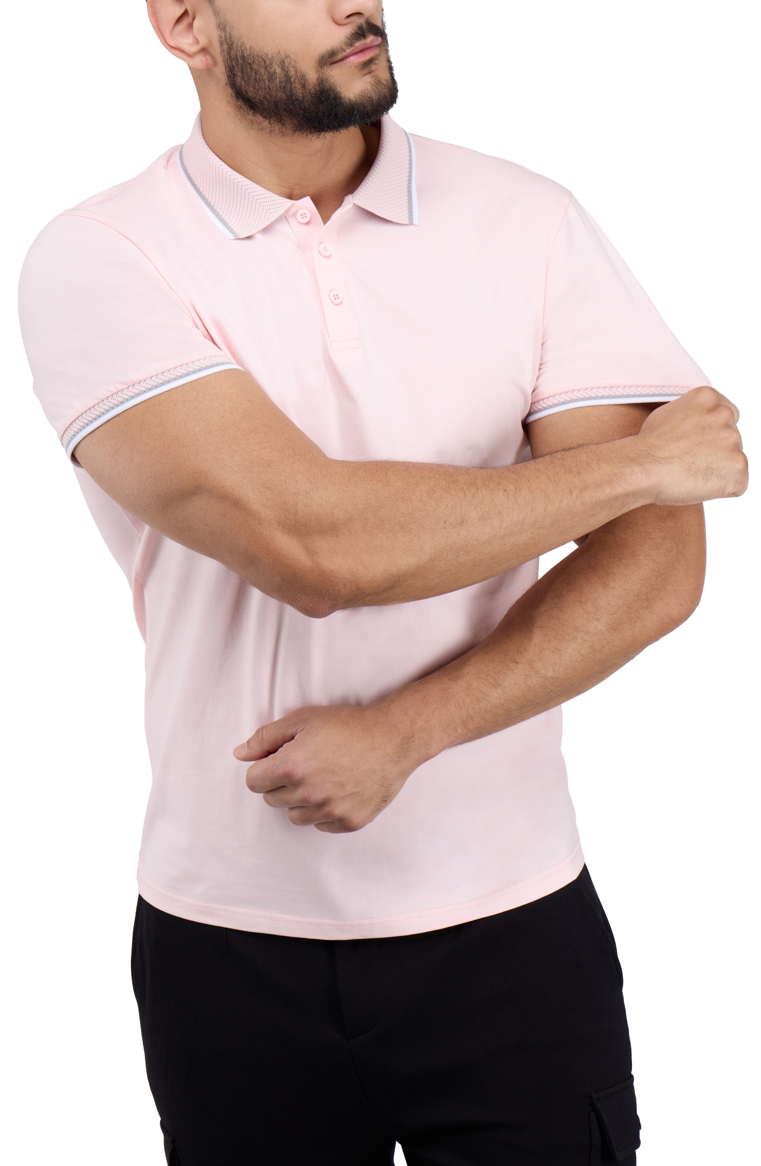 XRAY Texture Cotton Knit Polo (Men) | Nordstromrack