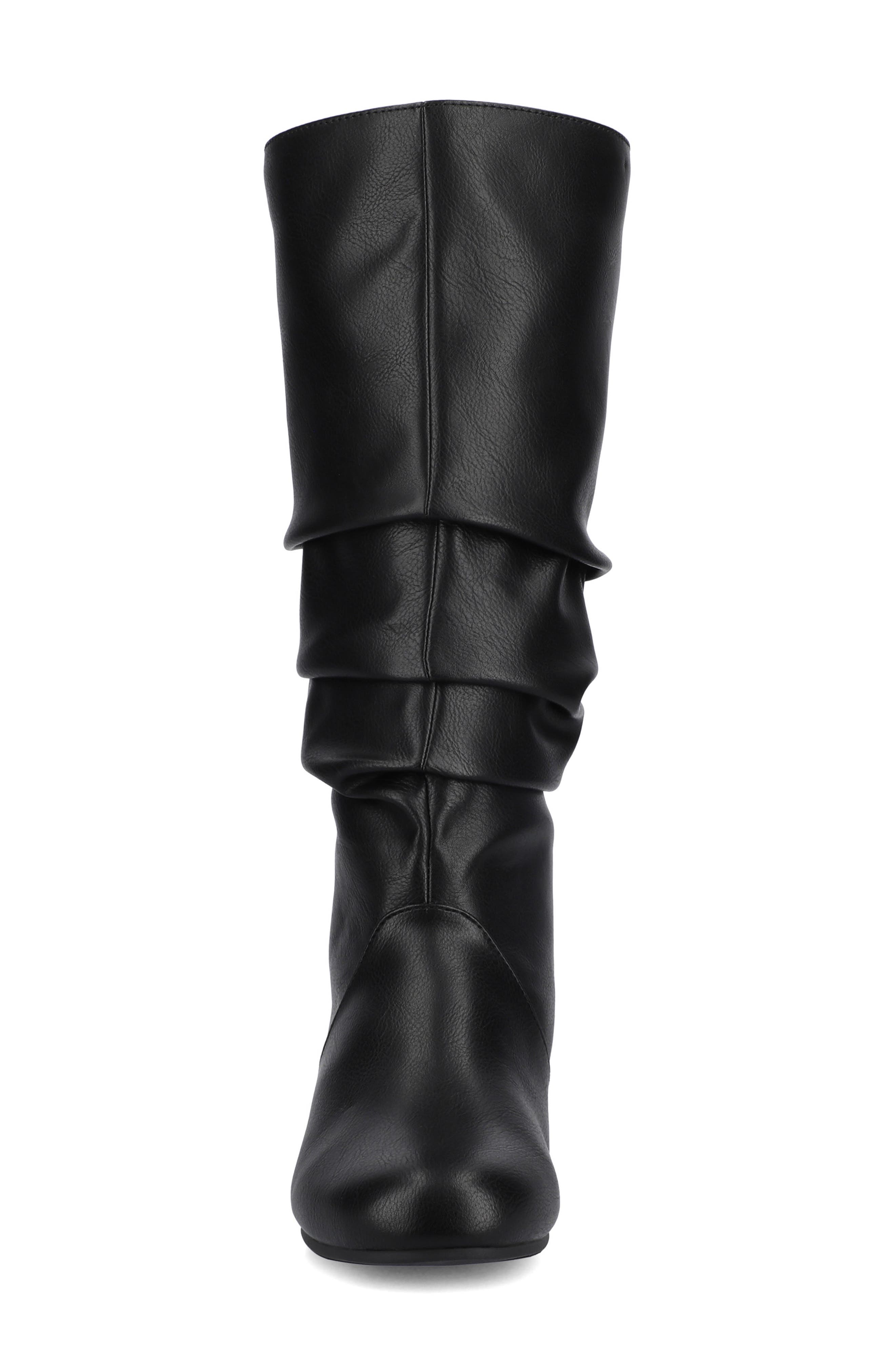 Journee Collection JOURNEE Jayne Ruched Tall Boot, Alternate, color, Black