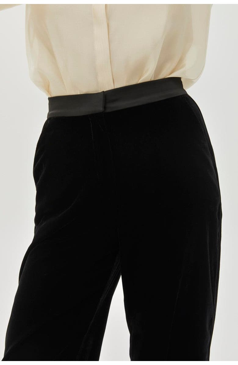 Exquise Bradyn Pants  Straight Cut Velvet Pants, Alternate, color, Black