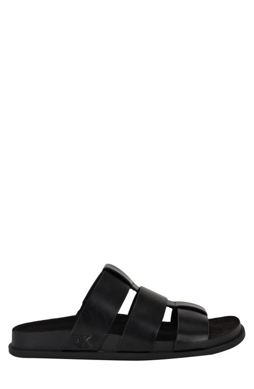 Calvin Klein Tempes Slide Sandal In Black