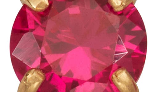 Fzn Gemstone Stud Earrings In Pink