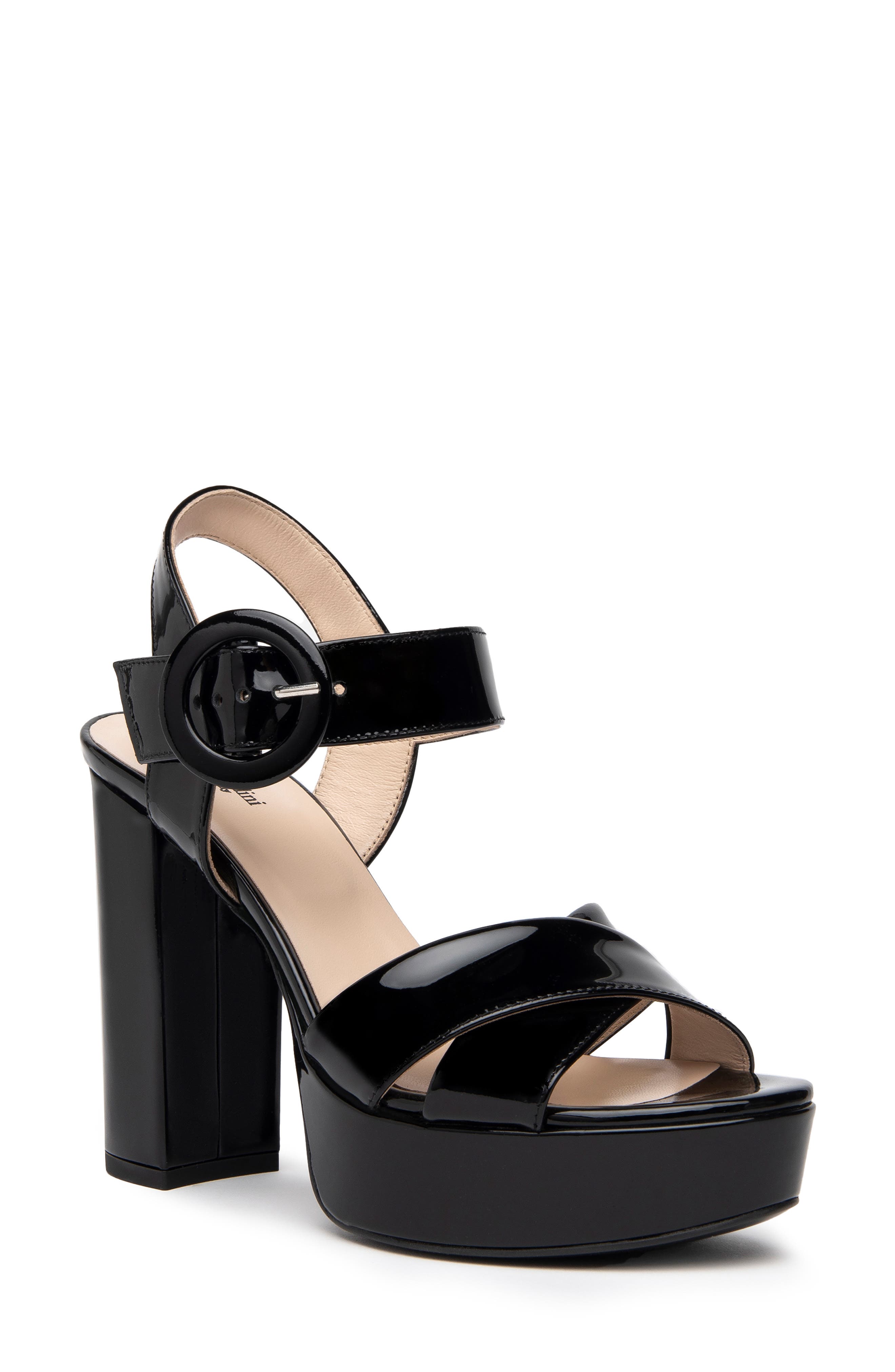 NeroGiardini Platform Sandal, Main, color, 