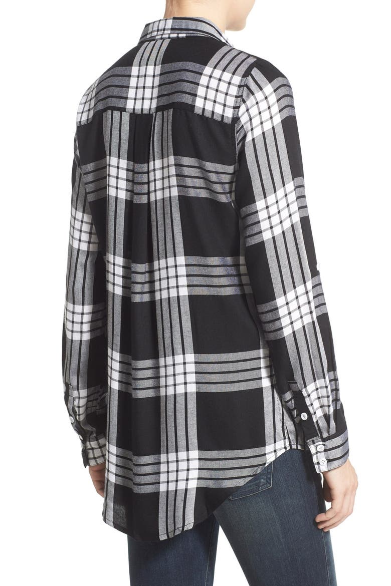 'Denver' Plaid Shirt, Alternate, color, black/ white