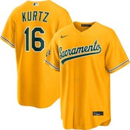 Nike Men's Nike Nick Kurtz Gold Athletics Alternate Stadium Jersey