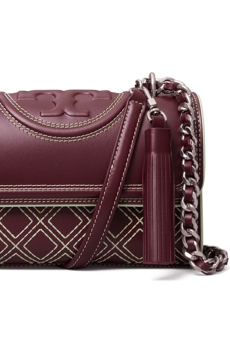 Tory Burch Small Fleming Popstitch Leather Convertible Shoulder Bag, Alternate, color,