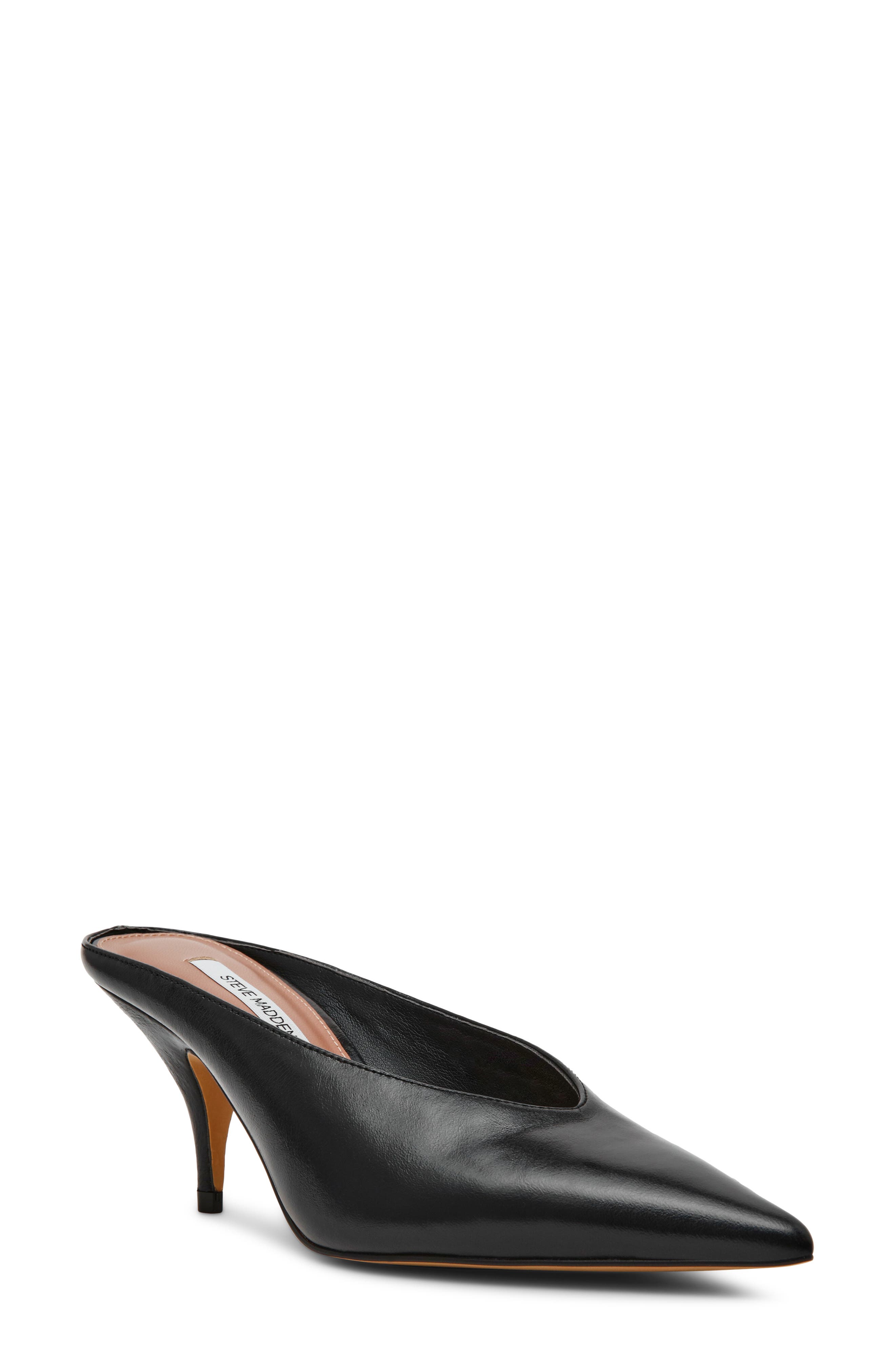 Fonza Mule, Main, color, BLACK LEATHER