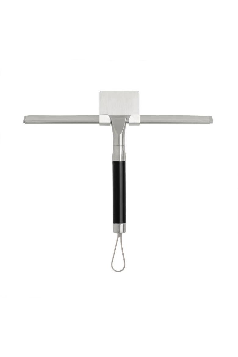 12-Inch Shower Squeegee with Silicone Blade & Wall Mounting Bracket, Main, color, Black