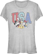 Mickey & Friends Junior's The American Dream Team Short Sleeve Graphic T-Shirt