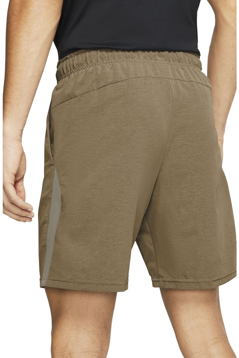 Flex Training Shorts, Alternate, color, BROWN KELP/ HEATHER/ BLACK