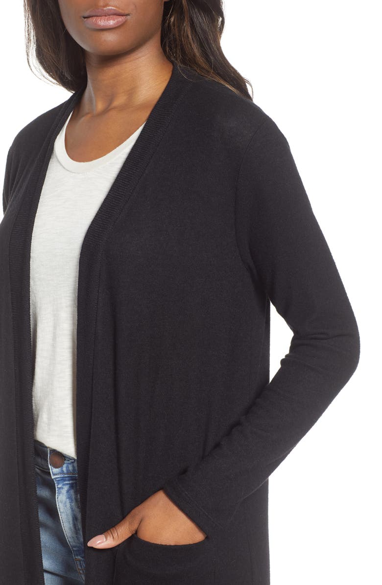 GIBSONLOOK Gibson Long Fleece Open Cardigan, Alternate, color, 